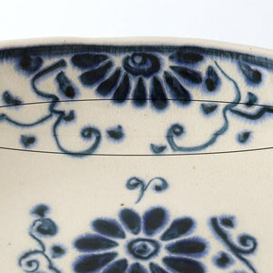 Oval Curry Bowl Blue Flower Annan | Servig Bowl Mino Ware