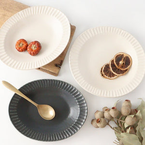 Oval Platter Chrysanthemum White | Mino Ware