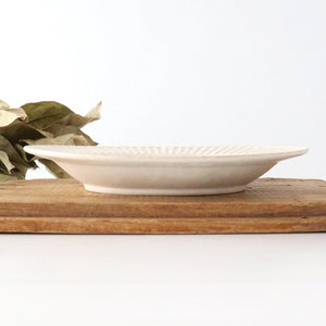 Oval Platter Chrysanthemum White | Mino Ware