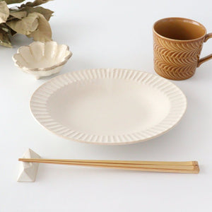 Oval Platter Chrysanthemum White | Mino Ware