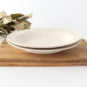 Oval Platter Chrysanthemum White | Mino Ware