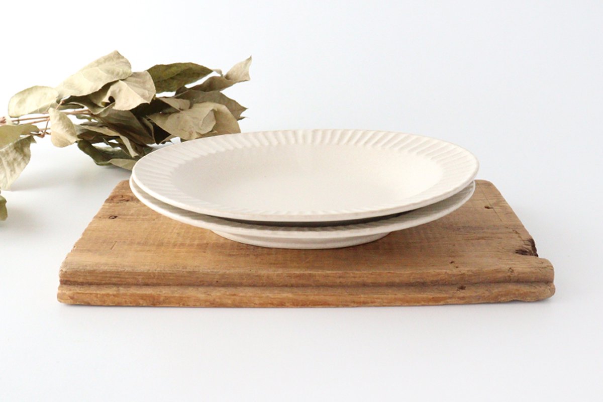 Oval Platter Chrysanthemum White | Mino Ware