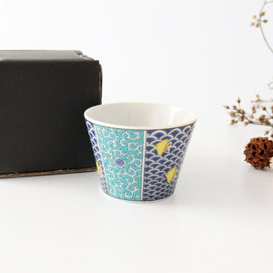 Seikou Kiln Soba Choko Blue Wave | Free Cup Kutani Ware