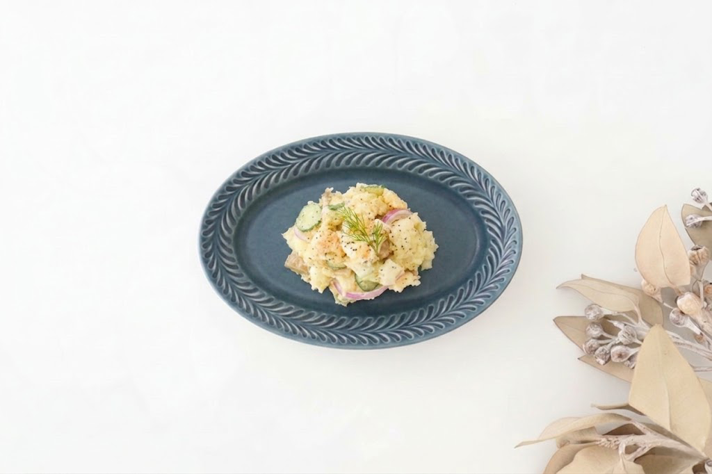 Oval Plate Rosemary Denim S | Hasami Ware