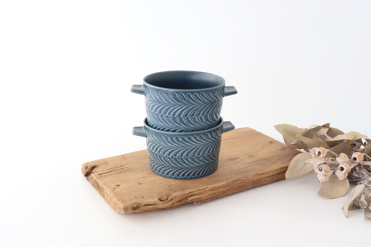 Cocotte denim pottery rosemary Hasami ware