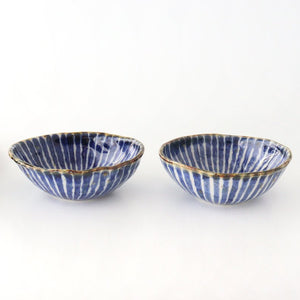 Oval small porcelain, dyed jukusa, Hasami ware