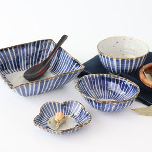 Oval small porcelain, dyed jukusa, Hasami ware