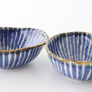 Oval small porcelain, dyed jukusa, Hasami ware