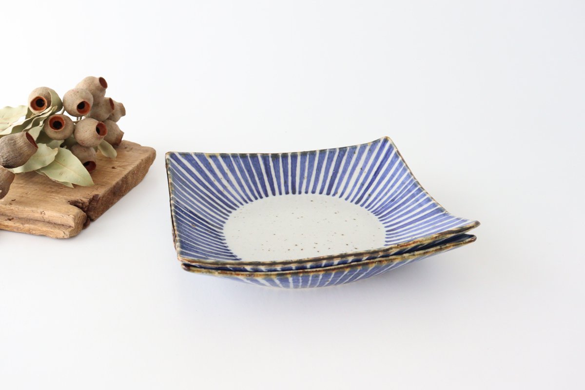 Square Deep Plate Tokusa | Hasami Ware