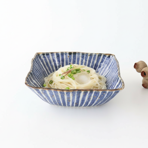 Square Bowl Blue Tokusa | Serving Bowl Hasami Ware