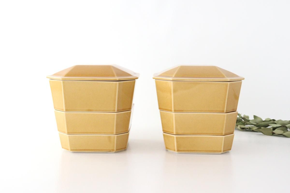 Three-tier Jyubako Bento BoX Beige | Mino Ware