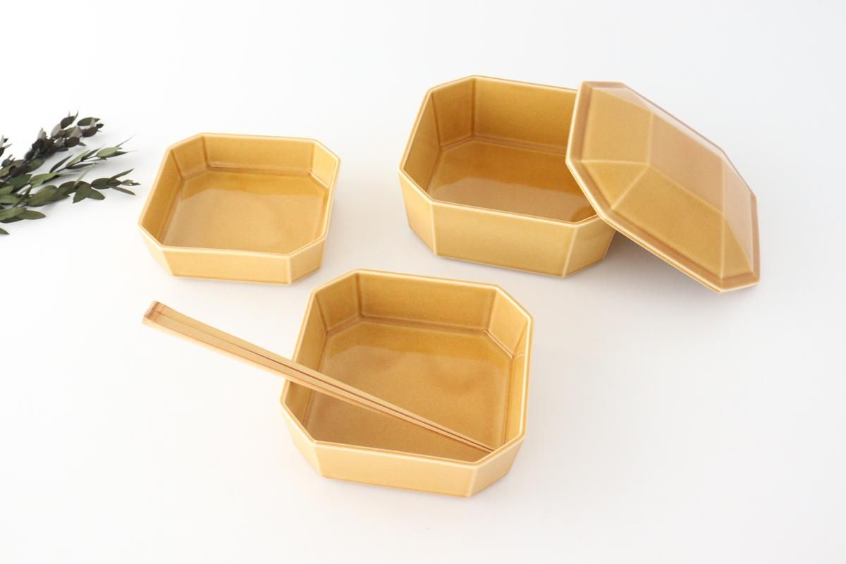 Three-tier Jyubako Bento BoX Beige | Mino Ware