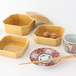 Three-tier Jyubako Bento BoX Beige | Mino Ware