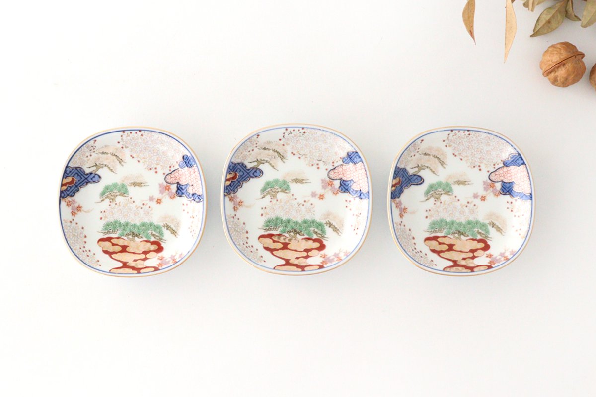 Small plate, spring and autumn pattern, porcelain, Arita ware