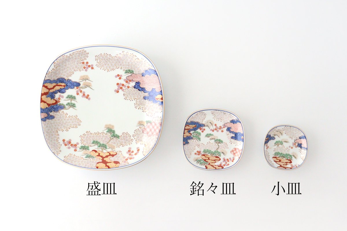 Small plate, spring and autumn pattern, porcelain, Arita ware