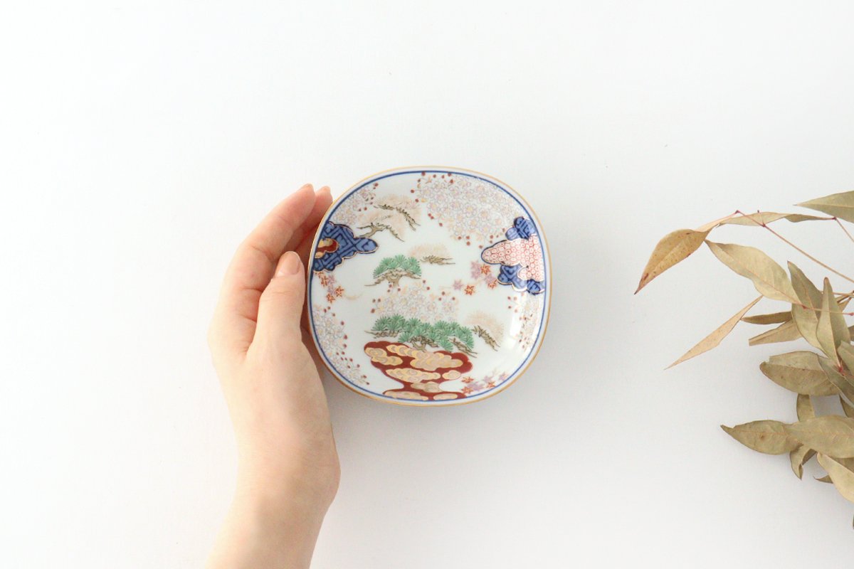 Small plate, spring and autumn pattern, porcelain, Arita ware