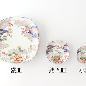 Small plate, spring and autumn pattern, porcelain, Arita ware