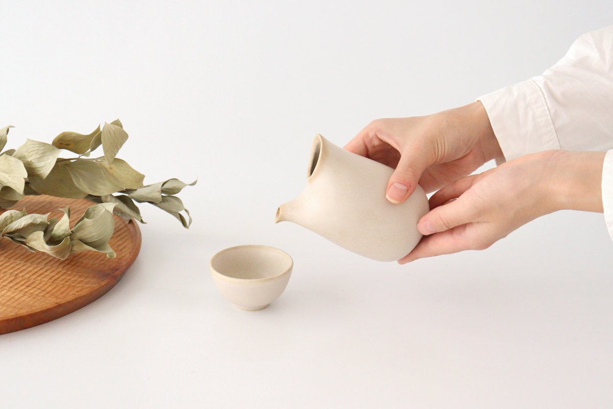 Tokkuri small rice white porcelain Mino ware