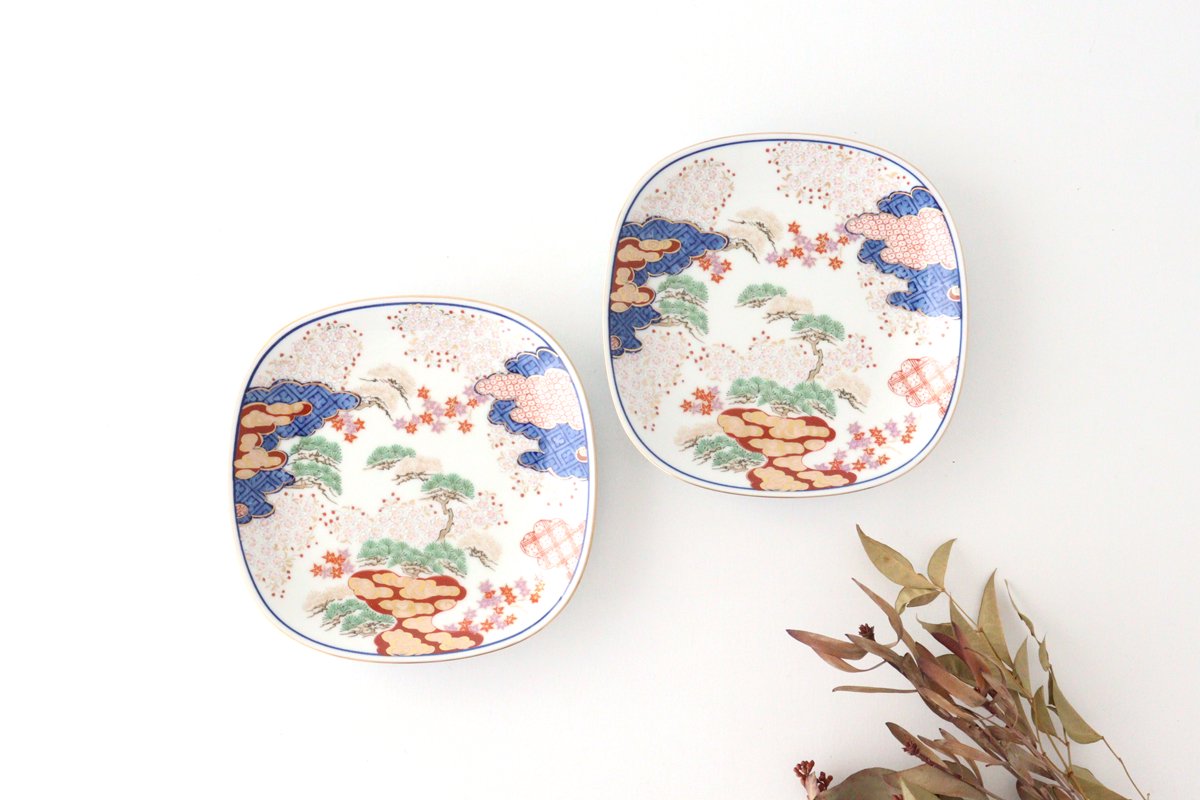 Plate Spring and Autumn Porcelain Arita Ware