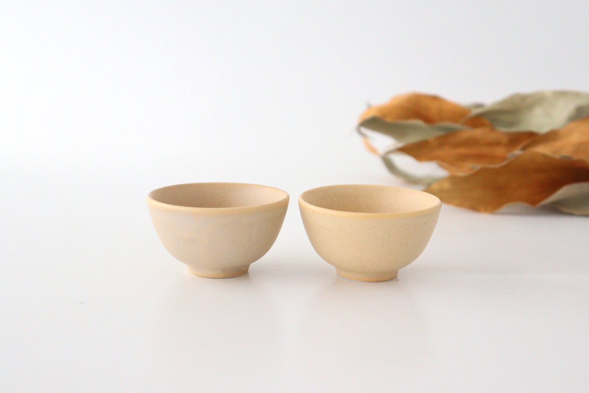 Sake Cup Choko Beige | Mino Ware