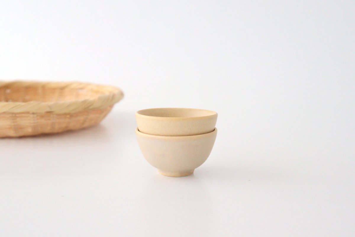 Sake Cup Choko Beige | Mino Ware