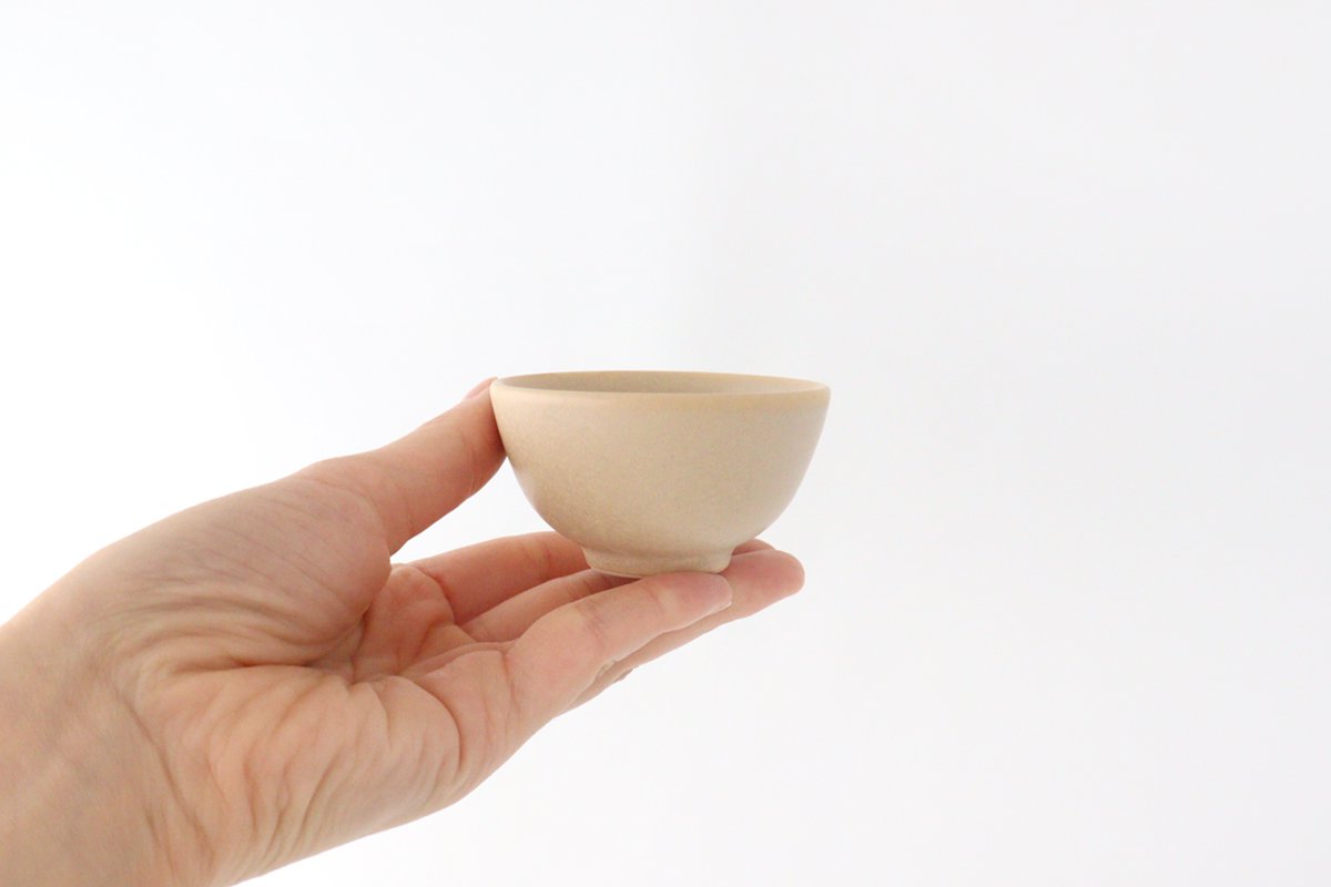 Sake Cup Choko Beige | Mino Ware