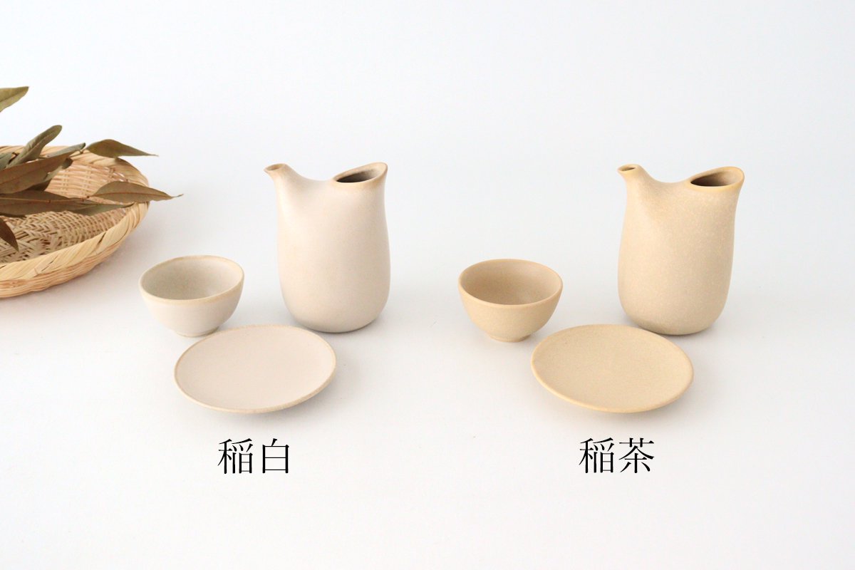 3-piece Sake Set Beige | Mino Ware