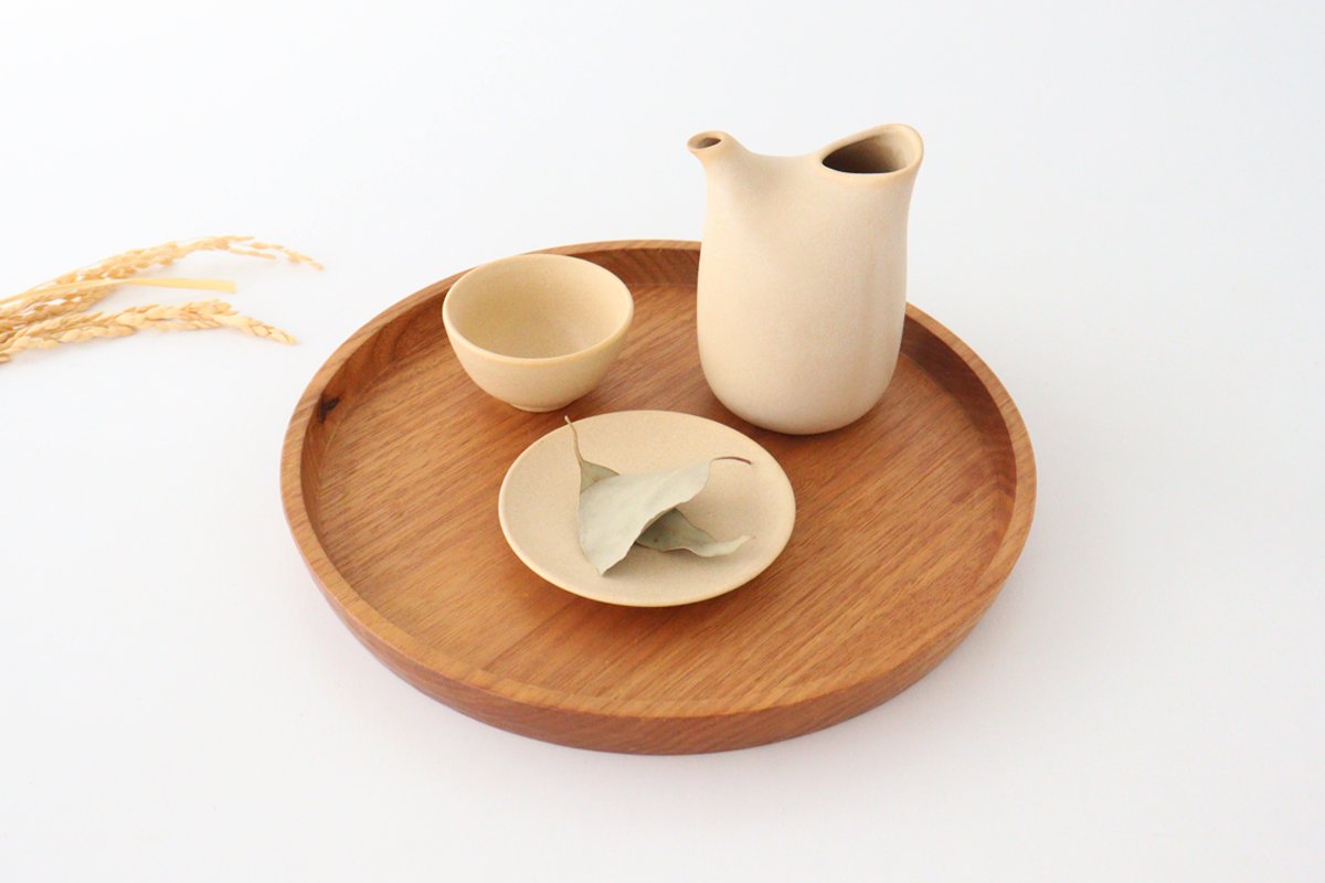 3-piece Sake Set Beige | Mino Ware