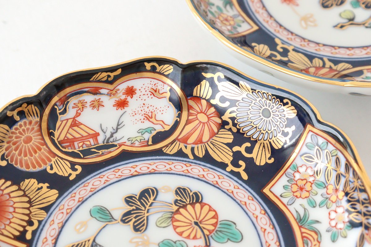 Small plate Rinpa Old Imari style porcelain Arita ware