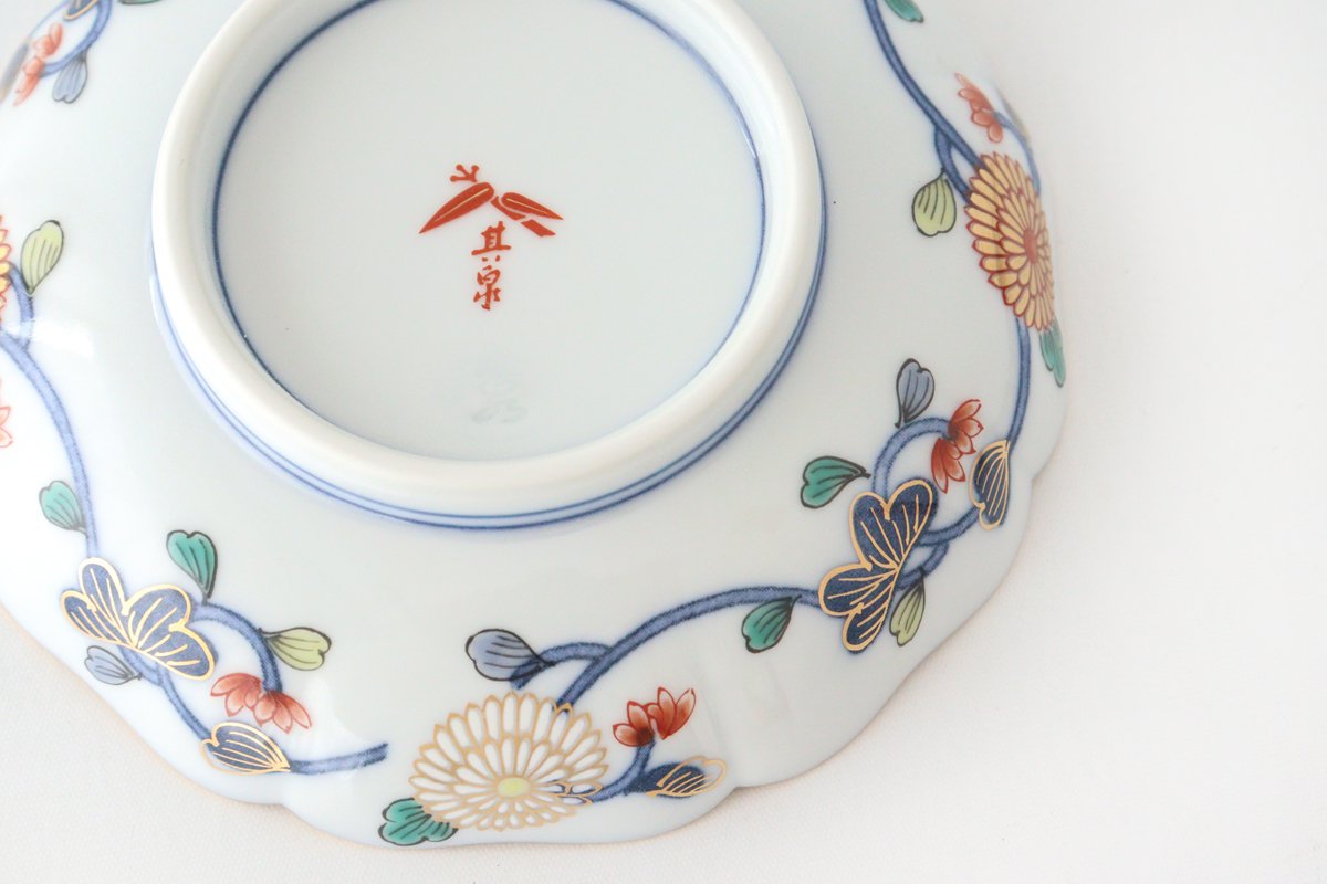 Small plate Rinpa Old Imari style porcelain Arita ware