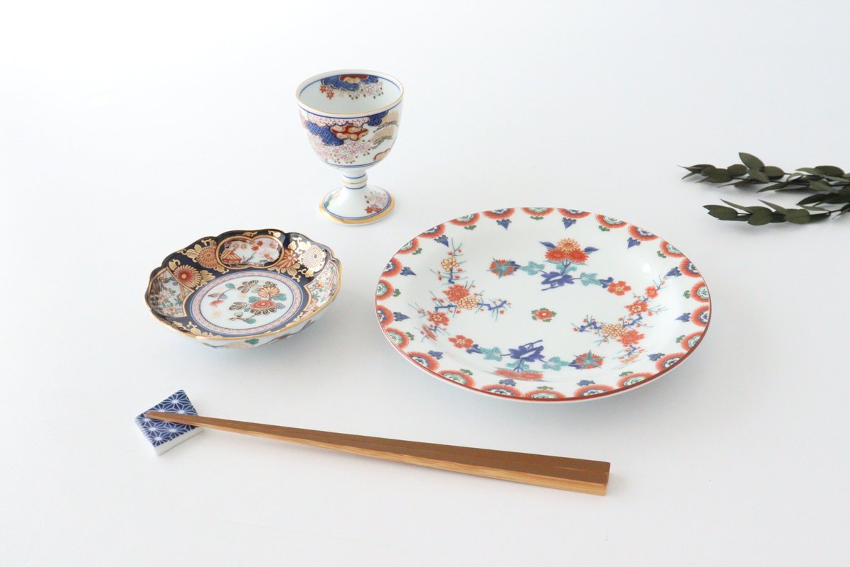 Small plate Rinpa Old Imari style porcelain Arita ware