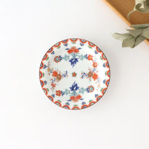 Small Round Plate Plum and Chrysanthemum Pattern | Arita Ware