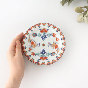 Small Round Plate Plum and Chrysanthemum Pattern | Arita Ware