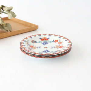 Small Round Plate Plum and Chrysanthemum Pattern | Arita Ware