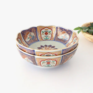 Deposit bowl Window flower painting Porcelain Rinkurou kiln Hasami ware