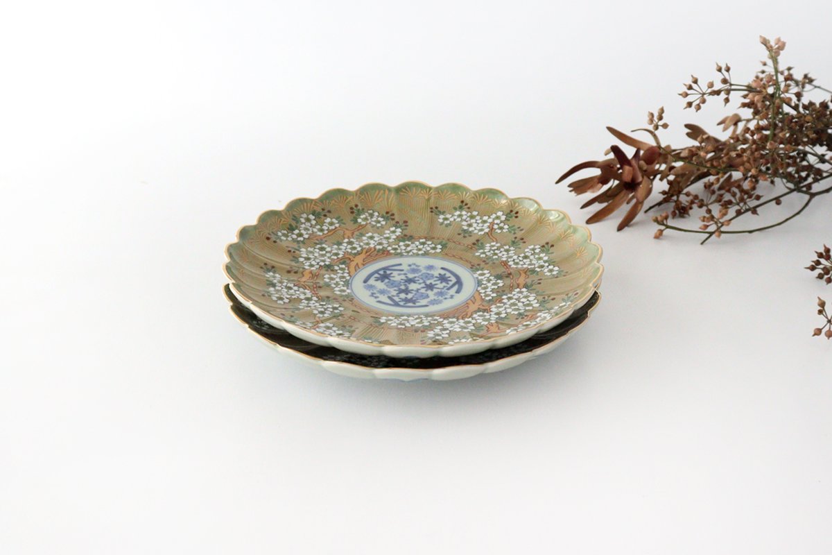 Rinkurou Kiln Round Plate Old Imari Sakura Tree Pattern 18.5cm/7.3in | Hasami Ware