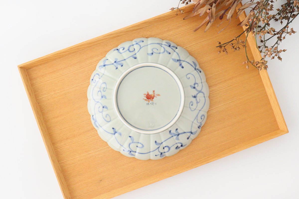 Rinkurou Kiln Round Plate Old Imari Sakura Tree Pattern 18.5cm/7.3in | Hasami Ware