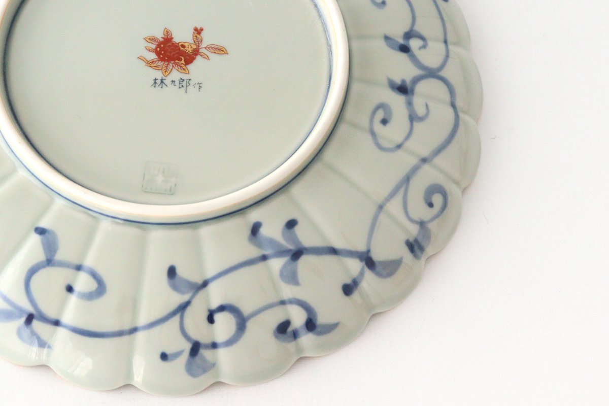 Rinkurou Kiln Round Plate Old Imari Sakura Tree Pattern 18.5cm/7.3in | Hasami Ware