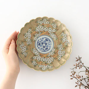 Rinkurou Kiln Round Plate Old Imari Sakura Tree Pattern 18.5cm/7.3in | Hasami Ware