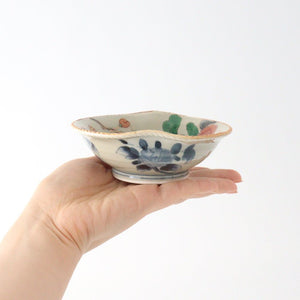 Rinkurou Kiln Small Bowl Old Imari Chrysanthemum Pattern | Kobachi Hasami Ware