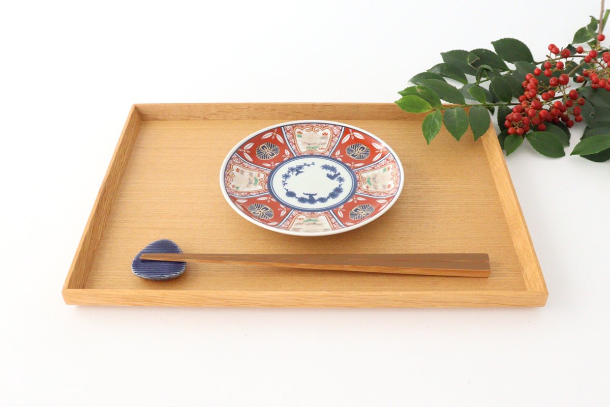 Rinkurou Kiln Small Round Plate Old Imari Style Flower Pattern 12cm/4.7in | Hasami Ware