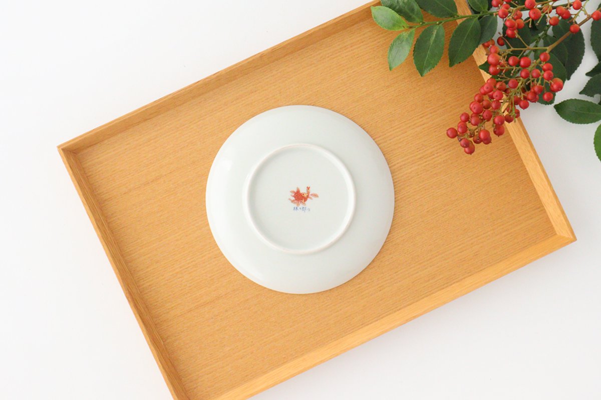 Rinkurou Kiln Small Round Plate Old Imari Style Flower Pattern 12cm/4.7in | Hasami Ware