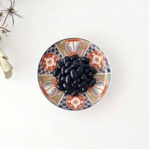 Rinkurou Kiln Small Round Plate Old Imari Style Blue&Gold Flower Pattern 12cm/4.7in | Hasami Ware