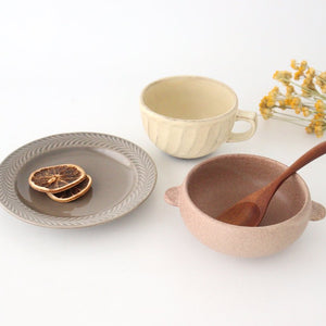 Oven bowl brown heat resistant pottery Mino ware