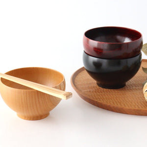 Sen Chitose Soup Bowl Zelkova | Yamanaka Lacquerware