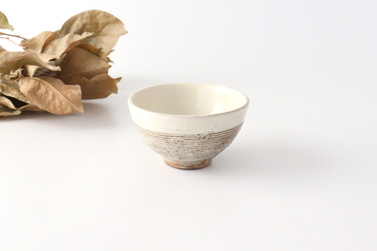 Furutani Seitosho Rice Bowl Horizontal Carving | Shigaraki Ware