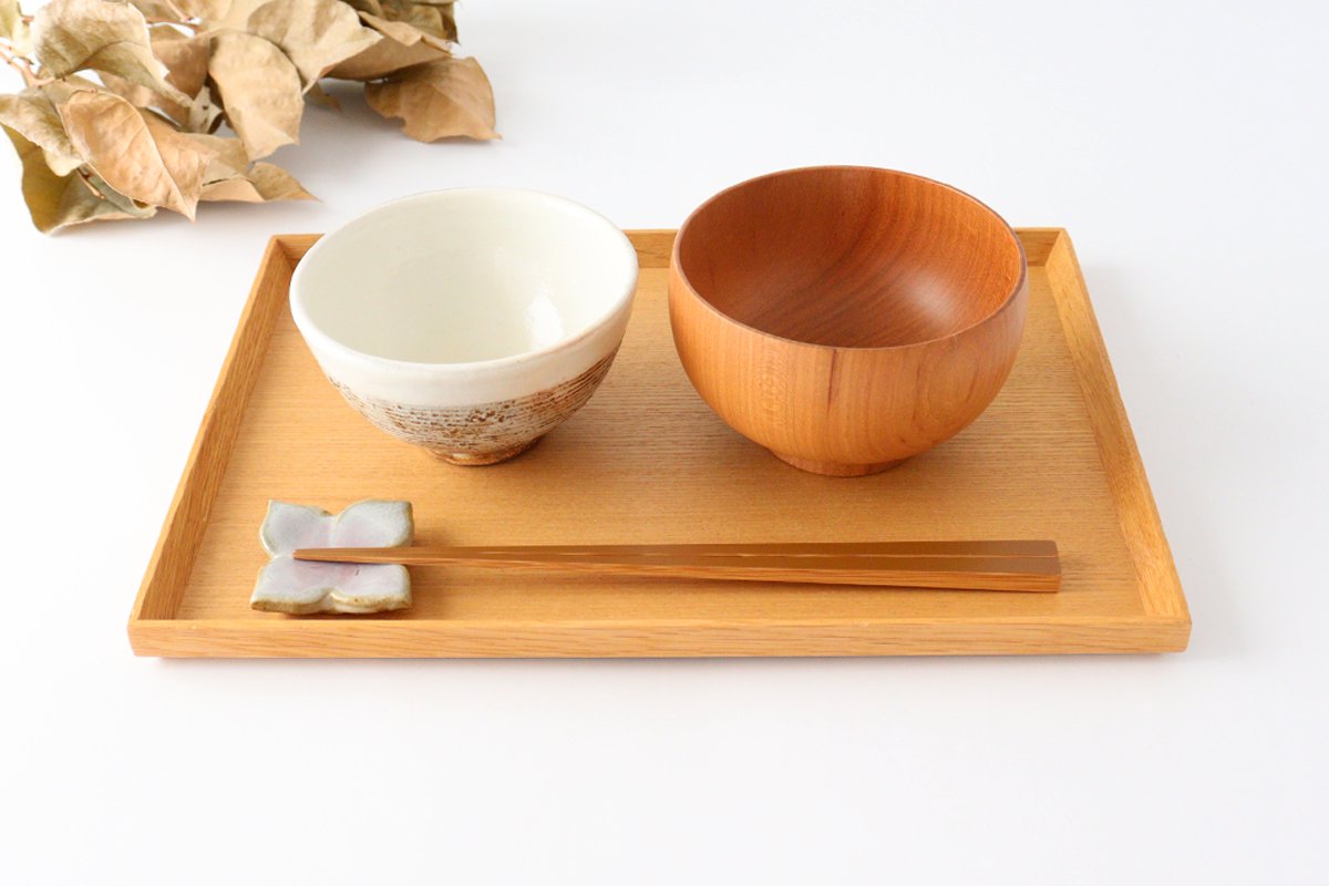 Fuchiara horizontal carving rice bowl small pottery Furuya Seisho