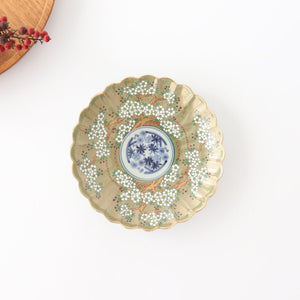 Rinkurou Kiln Round Plate Old Imari Sakura Tree Pattern 15cm/5.9in | Hasami Ware