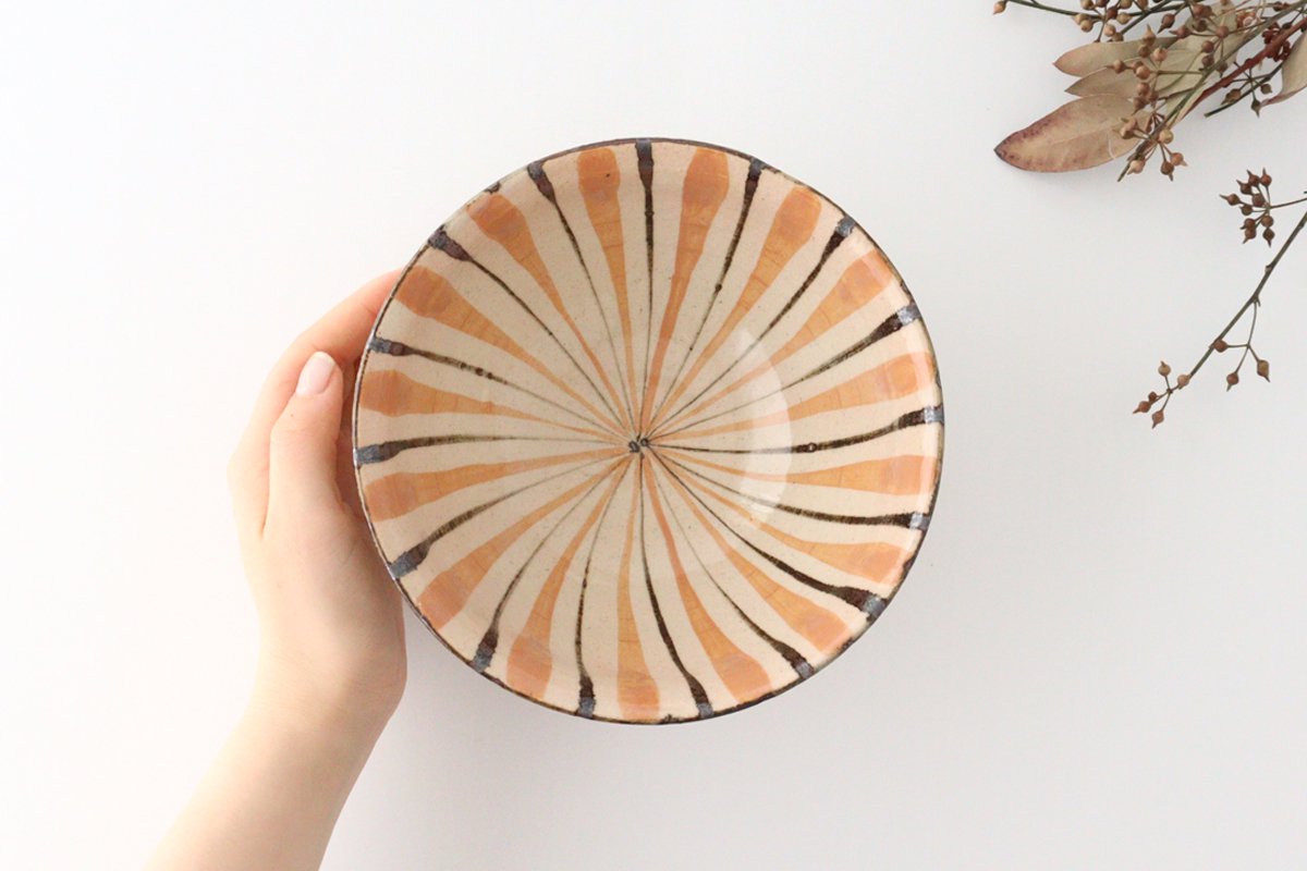 Donburi Bowl Straw Pattern Orange | Mino Ware