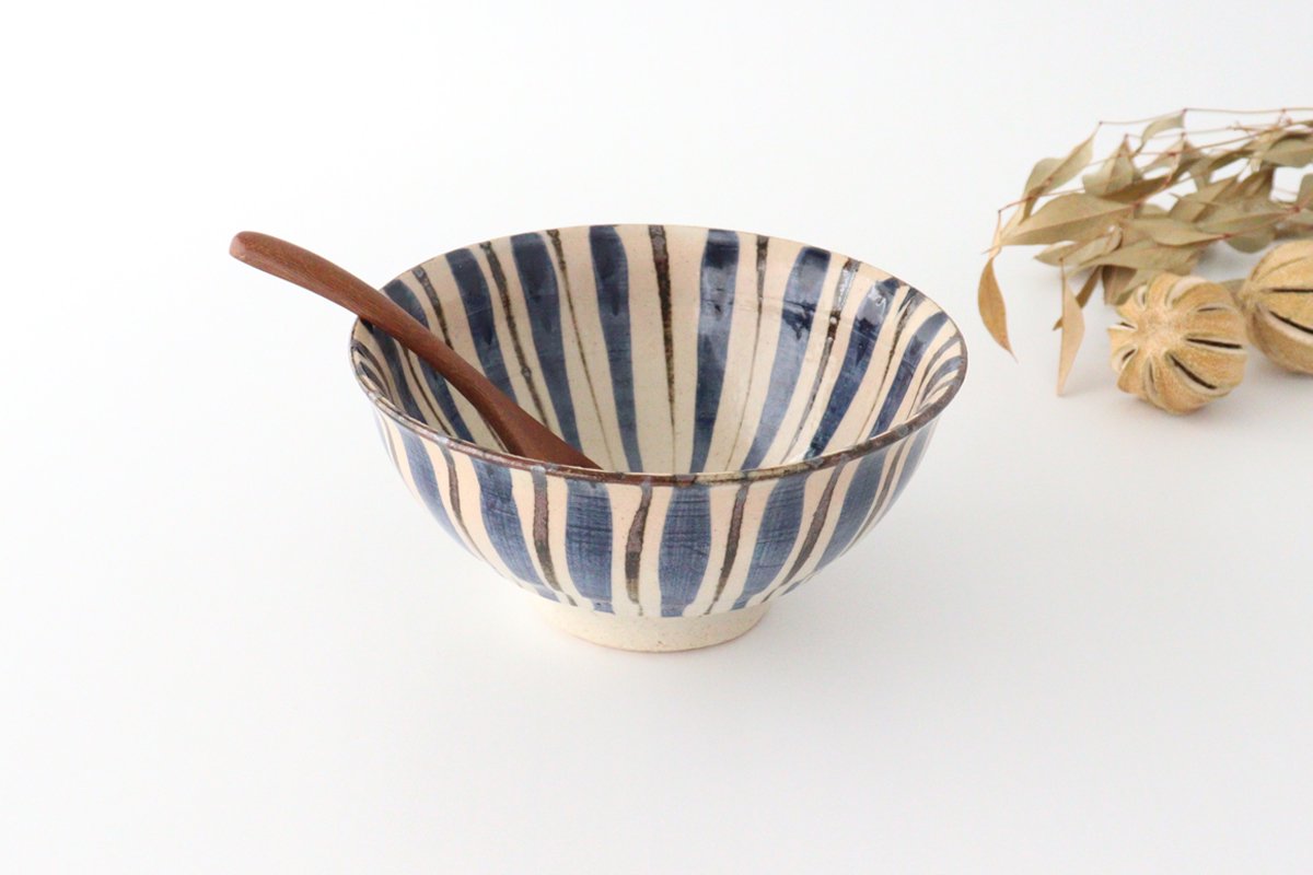 Donburi Bowl Straw Pattern Blue | Mino Ware